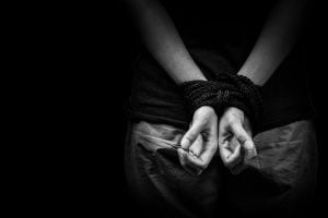 Slavery - hands tied
