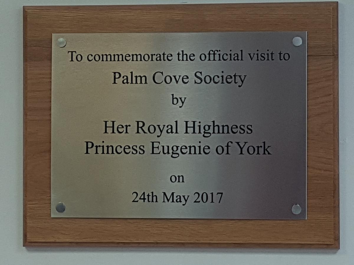 Plaque commemorating the Royal Visit